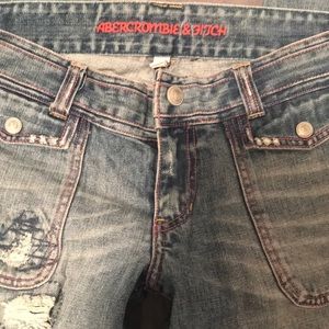 Abercrombie & Fitch Distressed Blue Jeans